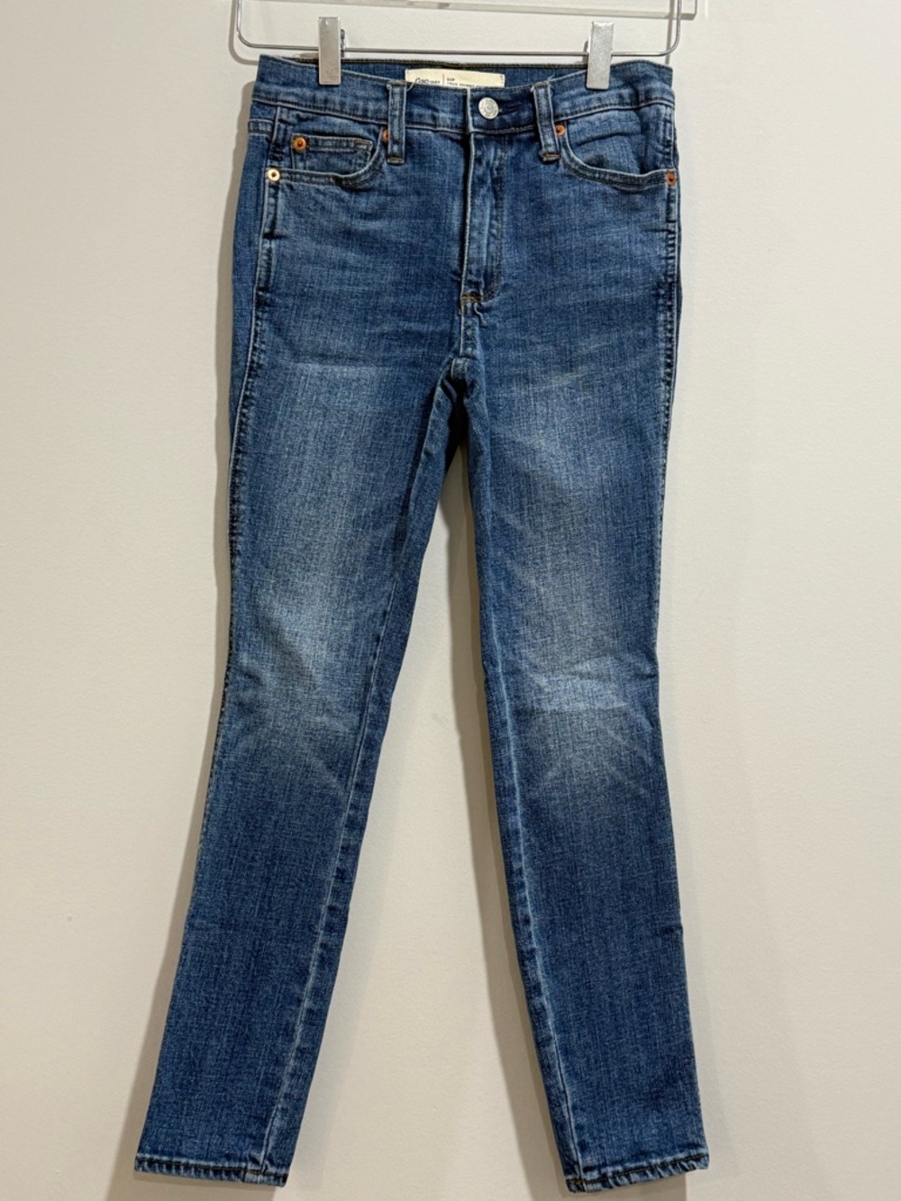 Gap True Skinny High Rise Jeans Size 24P Petite Medium Indigo✨